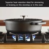 image:imageFarberware Disney Monochrome Pre Seasoned Cast Iron Shallow Casserole Pan with Lid 3 Quart  Black