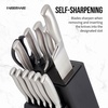 image:imageFarberware EdgeKeeper 13Piece SelfSharpening Knife Block Set Black
