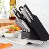 image:imageFarberware FPP12P 12Piece HighCarbon Stamped Stainless Steel Knife Block Set Black Block30Piece Knife Block and Tool Set