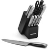 image:imageFarberware FPP12P 12Piece HighCarbon Stamped Stainless Steel Knife Block Set Black Block30Piece Knife Block and Tool Set