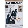 image:imageFarberware FPP12P 12Piece HighCarbon Stamped Stainless Steel Knife Block Set Black Block30Piece Knife Block and Tool Set