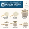 image:imageFarberware Forged Induction Ceramic Nonstick Cookware Set 12 Piece BlackTaupe