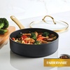 image:imageFarberware Forged Induction Ceramic Nonstick Fry PanSkillet Dishwasher Safe Gold Color Stainless Steel Handle 1225 Inch Frying Pan  TaupeBlack