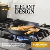 image:imageFarberware Forged Induction Ceramic Nonstick Fry PanSkillet Dishwasher Safe Gold Color Stainless Steel Handle 1225 Inch Frying Pan  TaupeBlack