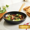 image:imageFarberware Forged Induction Ceramic Nonstick Fry PanSkillet Dishwasher Safe Gold Color Stainless Steel Handle 1225 Inch Frying Pan  TaupeBlack