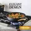image:imageFarberware Forged Induction Ceramic Nonstick Fry PanSkillet Dishwasher Safe Gold Color Stainless Steel Handle 1225 Inch Frying Pan  TaupeBlack