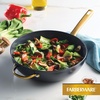 image:imageFarberware Forged Induction Ceramic Nonstick Fry PanSkillet Dishwasher Safe Gold Color Stainless Steel Handle 1225 Inch Frying Pan  TaupeBlack