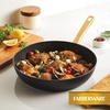 image:imageFarberware Forged Induction Ceramic Nonstick Fry PanSkillet Dishwasher Safe Gold Color Stainless Steel Handle 1225 Inch Frying Pan  TaupeBlack