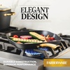 image:imageFarberware Forged Induction Ceramic Nonstick Fry PanSkillet Dishwasher Safe Gold Color Stainless Steel Handle 1225 Inch Frying Pan  TaupeBlack