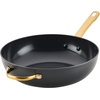 image:imageFarberware Forged Induction Ceramic Nonstick Fry PanSkillet Dishwasher Safe Gold Color Stainless Steel Handle 1225 Inch Frying Pan  TaupeBlack