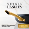 image:imageFarberware Forged Induction Ceramic Nonstick Fry PanSkillet Dishwasher Safe Gold Color Stainless Steel Handle 1225 Inch Frying Pan  TaupeBlack