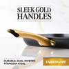 image:imageFarberware Forged Induction Ceramic Nonstick Fry PanSkillet Dishwasher Safe Gold Color Stainless Steel Handle 1225 Inch Frying Pan  TaupeBlack