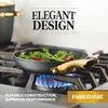 image:imageFarberware Forged Induction Ceramic Nonstick Fry PanSkillet Dishwasher Safe Gold Color Stainless Steel Handle 1225 Inch Frying Pan  TaupeBlack