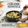 image:imageFarberware Forged Induction Ceramic Nonstick Fry PanSkillet Dishwasher Safe Gold Color Stainless Steel Handle 1225 Inch Frying Pan  TaupeBlack