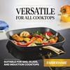 image:imageFarberware Forged Induction Ceramic Nonstick Fry PanSkillet Dishwasher Safe Gold Color Stainless Steel Handle 1225 Inch Frying Pan  TaupeBlack