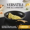 image:imageFarberware Forged Induction Ceramic Nonstick Fry PanSkillet Dishwasher Safe Gold Color Stainless Steel Handle 1225 Inch Frying Pan  TaupeBlack