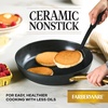 image:imageFarberware Forged Induction Ceramic Nonstick Fry PanSkillet Dishwasher Safe Gold Color Stainless Steel Handle 1225 Inch Frying Pan  TaupeBlack