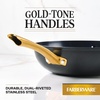 image:imageFarberware Forged Induction Ceramic Nonstick Fry PanSkillet Dishwasher Safe Gold Color Stainless Steel Handle 1225 Inch Frying Pan  TaupeBlack