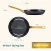image:imageFarberware Forged Induction Ceramic Nonstick Fry PanSkillet Dishwasher Safe Gold Color Stainless Steel Handle 1225 Inch Frying Pan  TaupeBlack