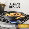 image:imageFarberware Forged Induction Ceramic Nonstick Fry PanSkillet Dishwasher Safe Gold Color Stainless Steel Handle 1225 Inch Frying Pan  TaupeBlack