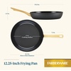 image:imageFarberware Forged Induction Ceramic Nonstick Fry PanSkillet Dishwasher Safe Gold Color Stainless Steel Handle 1225 Inch Frying Pan  TaupeBlack