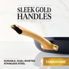 image:imageFarberware Forged Induction Ceramic Nonstick Fry PanSkillet Dishwasher Safe Gold Color Stainless Steel Handle 1225 Inch Frying Pan  TaupeBlack