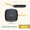 image:imageFarberware Forged Induction Ceramic Nonstick Fry PanSkillet Dishwasher Safe Gold Color Stainless Steel Handle 1225 Inch Frying Pan  TaupeBlack