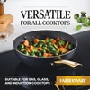 image:imageFarberware Forged Induction Ceramic Nonstick Fry PanSkillet Dishwasher Safe Gold Color Stainless Steel Handle 1225 Inch Frying Pan  TaupeBlack