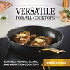 image:imageFarberware Forged Induction Ceramic Nonstick Fry PanSkillet Dishwasher Safe Gold Color Stainless Steel Handle 1225 Inch Frying Pan  TaupeBlack