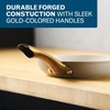 image:imageFarberware Forged Induction Ceramic Nonstick Fry PanSkillet Dishwasher Safe Gold Color Stainless Steel Handle 1225 Inch Frying Pan  TaupeTaupe