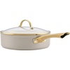 image:imageFarberware Forged Induction Ceramic Nonstick Fry PanSkillet Dishwasher Safe Gold Color Stainless Steel Handle 1225 Inch Frying Pan  TaupeTaupe