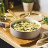image:imageFarberware Forged Induction Ceramic Nonstick Fry PanSkillet Dishwasher Safe Gold Color Stainless Steel Handle 1225 Inch Frying Pan  TaupeTaupe