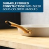 image:imageFarberware Forged Induction Ceramic Nonstick Fry PanSkillet Dishwasher Safe Gold Color Stainless Steel Handle 1225 Inch Frying Pan  TaupeTaupe