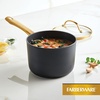 image:imageFarberware Forged Induction Ceramic Nonstick Sauce PanSoup Pot Dishwasher Safe Gold Color Stainless Steel Handle 3 Quart  TaupeBlack and Gold