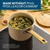 image:imageFarberware Forged Induction Ceramic Nonstick Sauce PanSoup Pot Dishwasher Safe Gold Color Stainless Steel Handle 3 Quart  TaupeTaupe