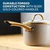 image:imageFarberware Forged Induction Ceramic Nonstick Sauce PanSoup Pot Dishwasher Safe Gold Color Stainless Steel Handle 3 Quart  TaupeTaupe