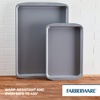 image:imageFarberware GOLDEN BAKE Nonstick Jumbo Baking Cookie Sheet Light Gray2Piece Sheet Pan Set