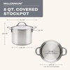 image:imageFarberware Millennium Stainless Steel Stockpot with Lid Induction Ready Compatible with All Cooktops Metal Utensil Safe 8 Quart Dutch Oven Dishwasher Safe  Stainless SteelStockpot 8 Quart
