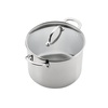 image:imageFarberware Millennium Stainless Steel Stockpot with Lid Induction Ready Compatible with All Cooktops Metal Utensil Safe 8 Quart Dutch Oven Dishwasher Safe  Stainless SteelStockpot 8 Quart
