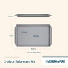 image:imageFarberware Nonstick Bakeware Nonstick Cookie Sheet  Baking Sheet  11 Inch x 17 Inch Gray11 x 17 2 piece