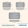 image:imageFarberware Nonstick Bakeware Nonstick Cookie Sheet  Baking Sheet  11 Inch x 17 Inch Gray3Piece Set