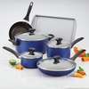 image:imageFarberware Nonstick Cookware Pots and Pans Set 15Piece Cooking UtensilsBlue