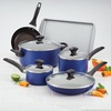 image:imageFarberware Nonstick Cookware Pots and Pans Set 15Piece Cooking UtensilsBlue