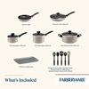 image:imageFarberware Nonstick Cookware Pots and Pans Set 15Piece Cooking UtensilsChampagne