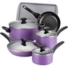 image:imageFarberware Nonstick Cookware Pots and Pans Set 15Piece Cooking UtensilsPurple