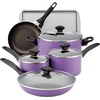image:imageFarberware Nonstick Cookware Pots and Pans Set 15Piece Cooking UtensilsPurple