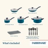 image:imageFarberware Nonstick Cookware Pots and Pans Set 15Piece Cooking UtensilsTeal