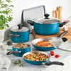 image:imageFarberware Nonstick Cookware Pots and Pans Set 15Piece Cooking UtensilsTeal