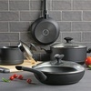 image:imageFarberware Power Base Nonstick CookwarePots and Pan Set 12 Piece  Matte Black