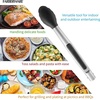image:imageFarberware Pro Silicone Kitchen Tongs 12 Inch  OneHanded Locking Mechanism Scalloped Grip HeatResistant Stainless Steel Cooking Tongs Dishwasher SafeSilicone Head One Hand Lock